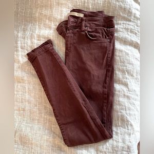 Maroon skinny jeans